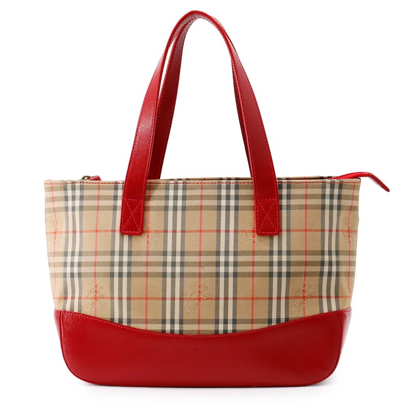 バーバリー ハンドバッグ ノバチェック キャンバス レザー BURBERRY