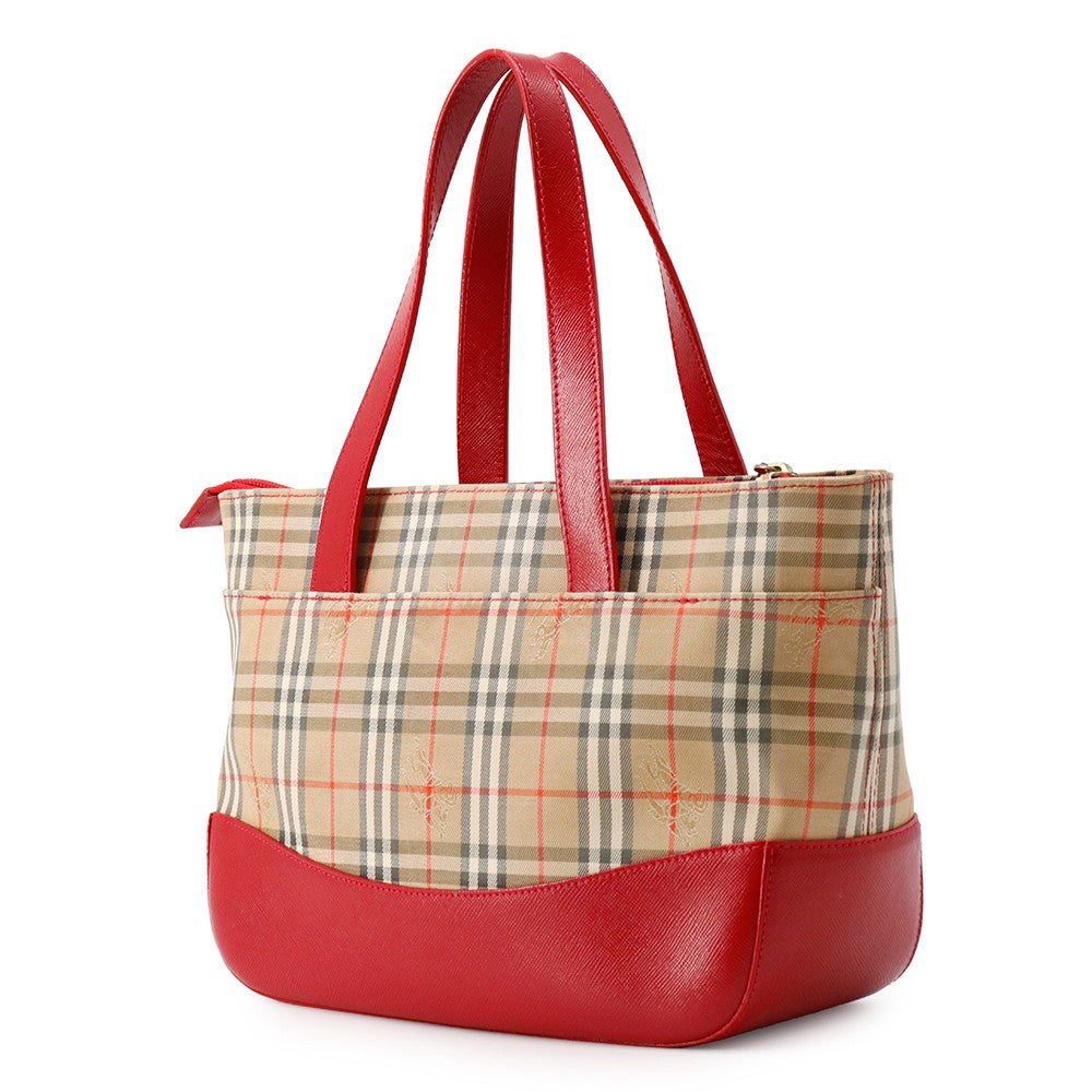 バーバリー ハンドバッグ ノバチェック キャンバス レザー BURBERRY