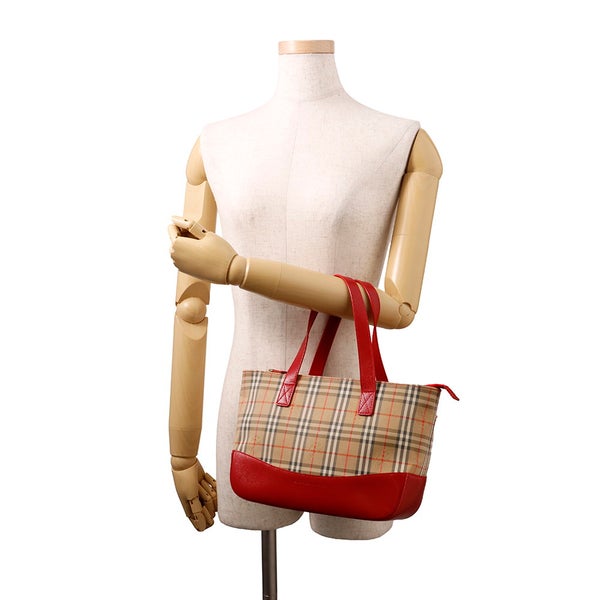 バーバリー ハンドバッグ ノバチェック キャンバス レザー BURBERRY