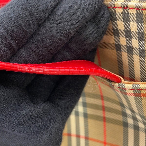 バーバリー ハンドバッグ ノバチェック キャンバス レザー BURBERRY