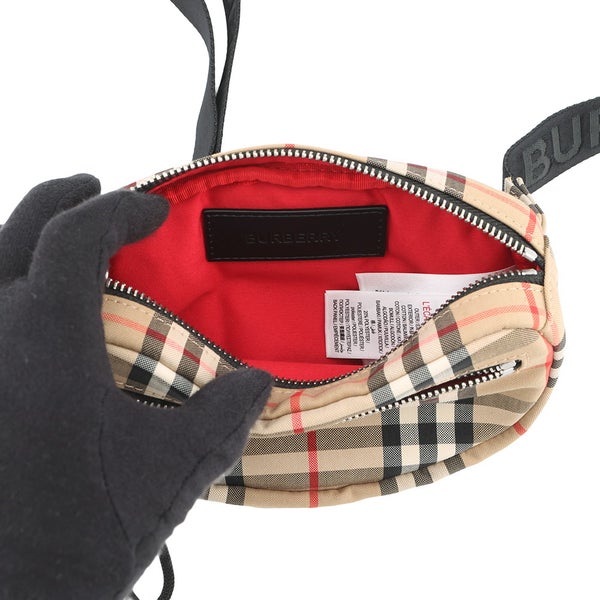 バーバリー ボディバッグ チェック柄 ナイロン 8014420 BURBERRY