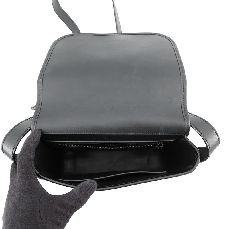 バーバリー ショルダーバッグ タイガープリント メッセンジャーバッグ PVC レザー 8050873 BURBERRY 黒
