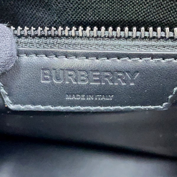 バーバリー ショルダーバッグ タイガープリント メッセンジャーバッグ PVC レザー 8050873 BURBERRY 黒