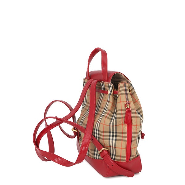 バーバリー リュック チェック キャンバス レザー BURBERRY バッグ バックパック