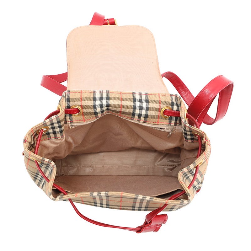 バーバリー リュック チェック キャンバス レザー BURBERRY バッグ バックパック