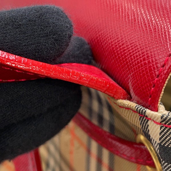 バーバリー リュック チェック キャンバス レザー BURBERRY バッグ バックパック