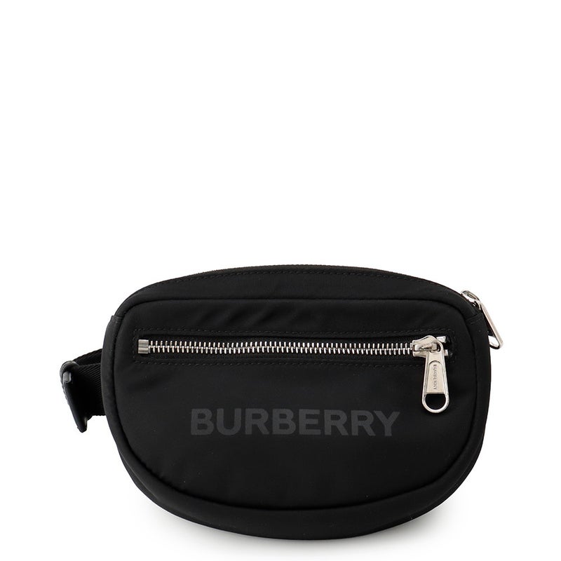 バーバリー ボディバッグ ロゴプリント ナイロン 8014519 BURBERRY ウエストポーチ 黒