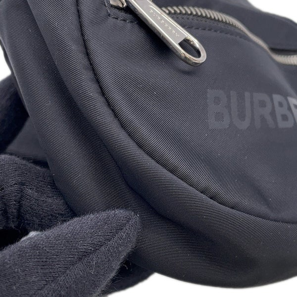バーバリー ボディバッグ ロゴプリント ナイロン 8014519 BURBERRY ウエストポーチ 黒