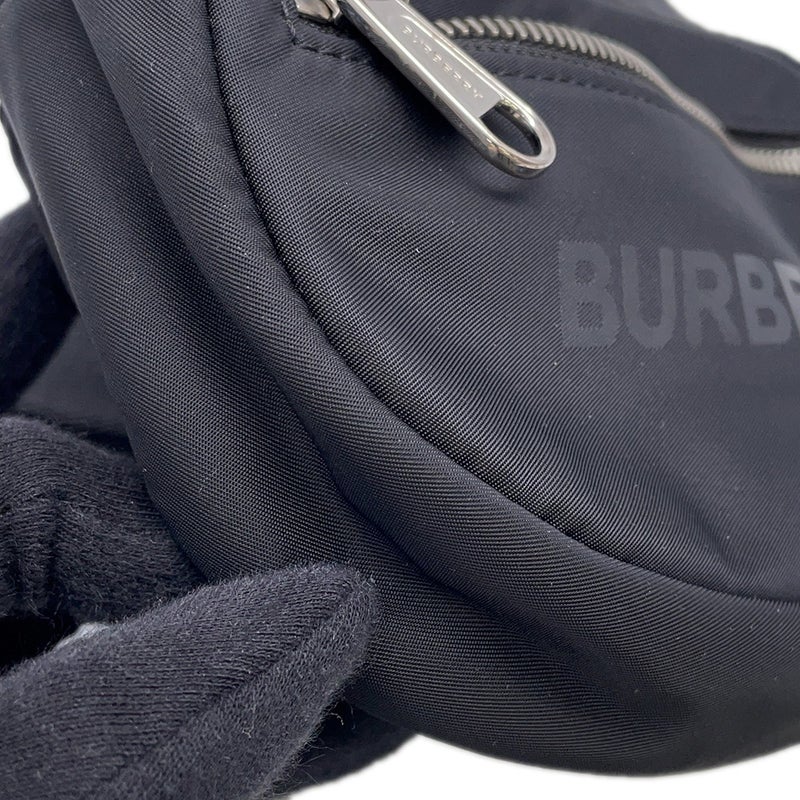 バーバリー ボディバッグ ロゴプリント ナイロン 8014519 BURBERRY ウエストポーチ 黒