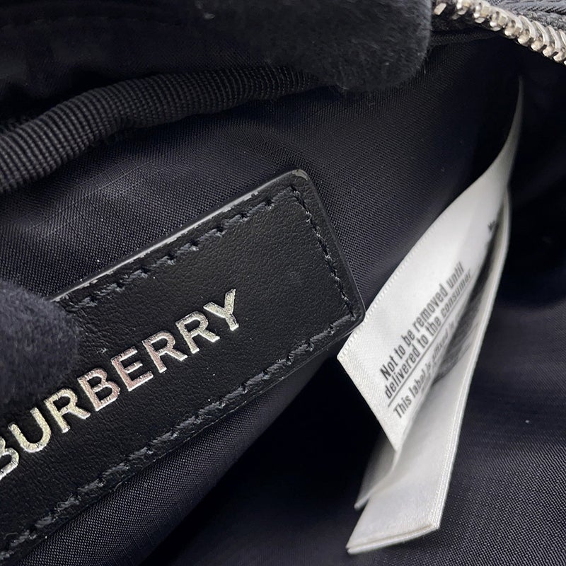バーバリー ボディバッグ ロゴプリント ナイロン 8014519 BURBERRY ウエストポーチ 黒