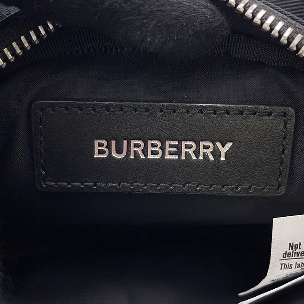 バーバリー ボディバッグ ロゴプリント ナイロン 8014519 BURBERRY ウエストポーチ 黒