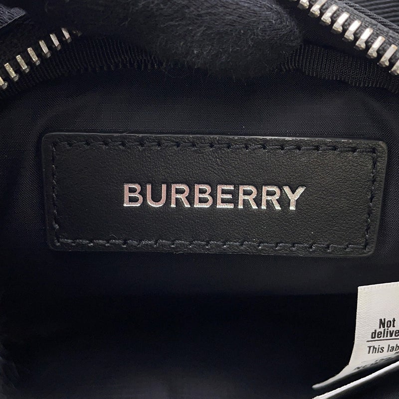 バーバリー ボディバッグ ロゴプリント ナイロン 8014519 BURBERRY ウエストポーチ 黒