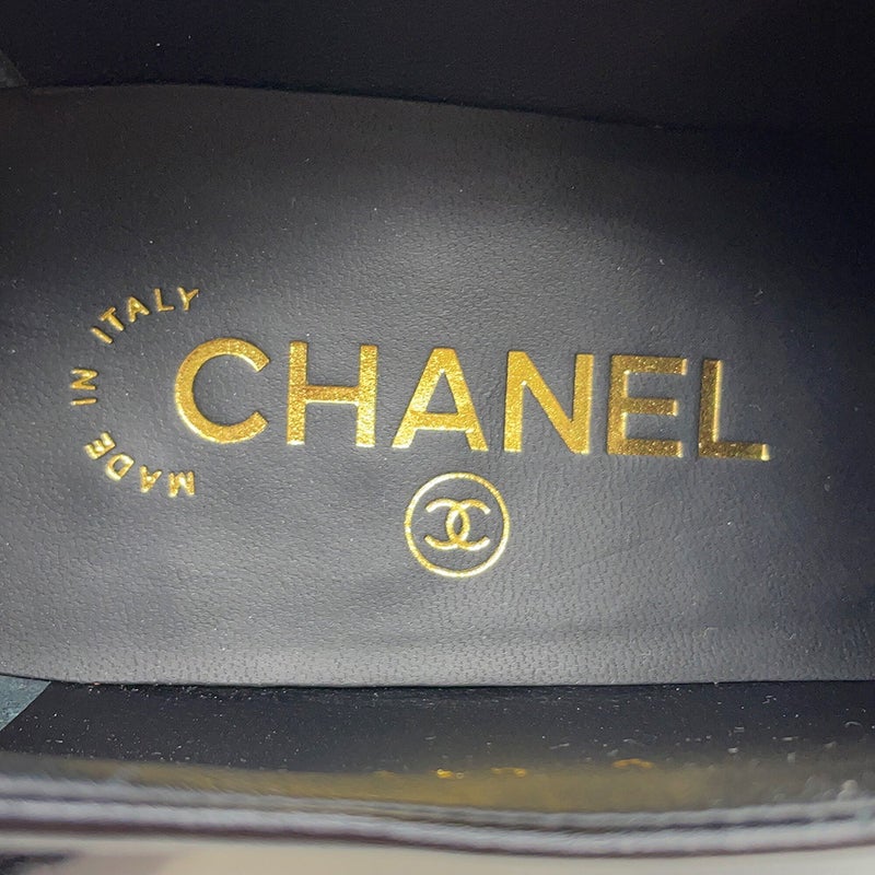 シャネル ローファー ココマーク レザー レディースサイズ37 1/2 G39602 CHANEL 靴 黒