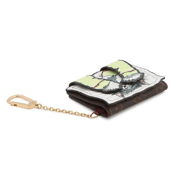 ルイヴィトン カードケース モノグラム/カウハイドレザー パウケットパース M25732 ルイヴィトン 財布 グレースコディントン 猫