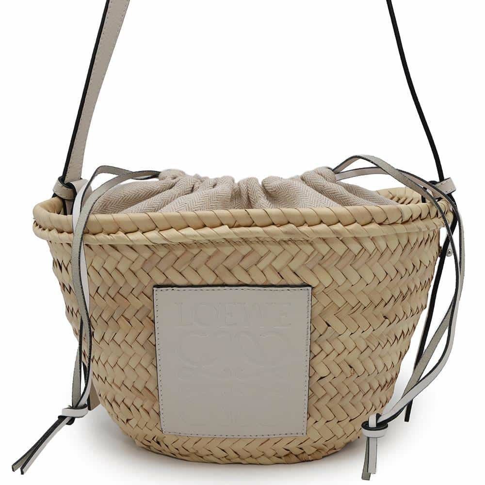 ラフィア　かごバッグ　ショルダー　ロエベ ☆Loewe☆スリット ポシェットバッグ（ラフィア） (LOEWE/かごバッグ