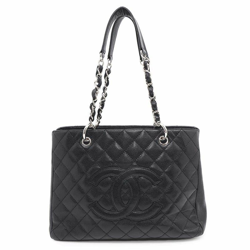シャネル チェーントートバッグ ココマーク マトラッセ GST キャビアスキン A50995 CHANEL ショルダーバッグ 黒