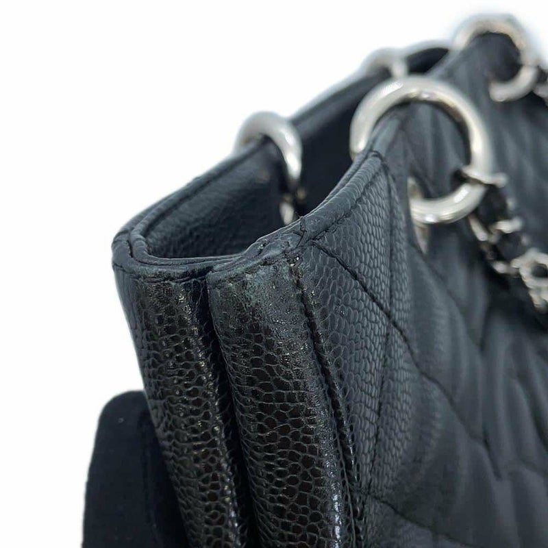 シャネル チェーントートバッグ ココマーク マトラッセ GST キャビアスキン A50995 CHANEL ショルダーバッグ 黒