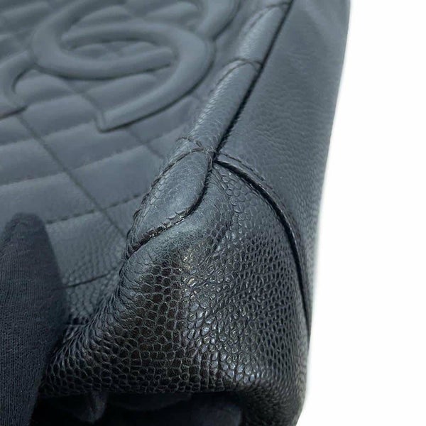 シャネル チェーントートバッグ ココマーク マトラッセ GST キャビアスキン A50995 CHANEL ショルダーバッグ 黒