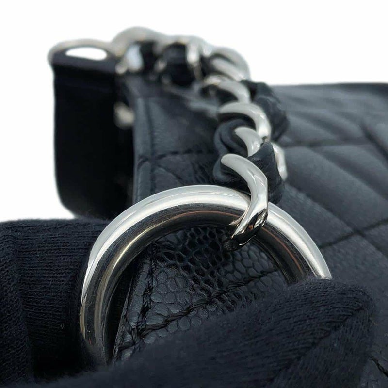 シャネル チェーントートバッグ ココマーク マトラッセ GST キャビアスキン A50995 CHANEL ショルダーバッグ 黒