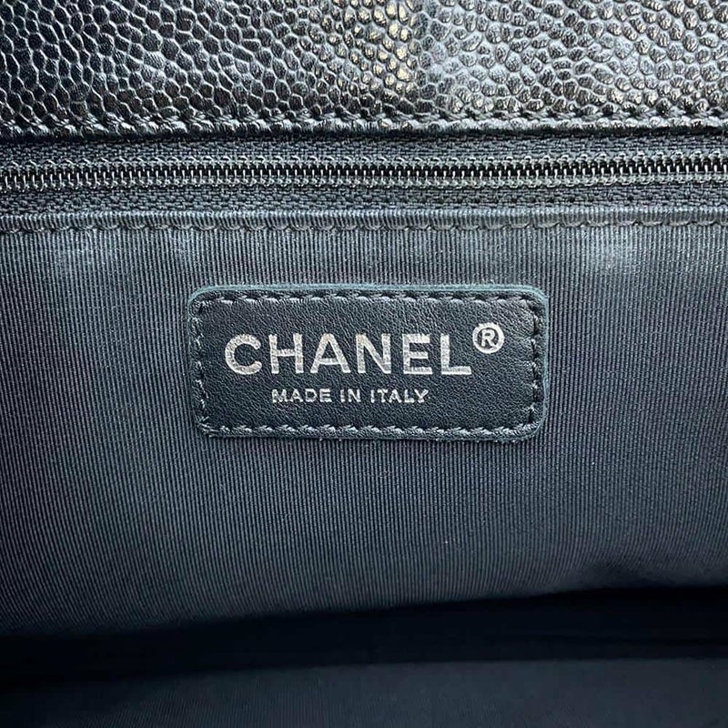 シャネル チェーントートバッグ ココマーク マトラッセ GST キャビアスキン A50995 CHANEL ショルダーバッグ 黒