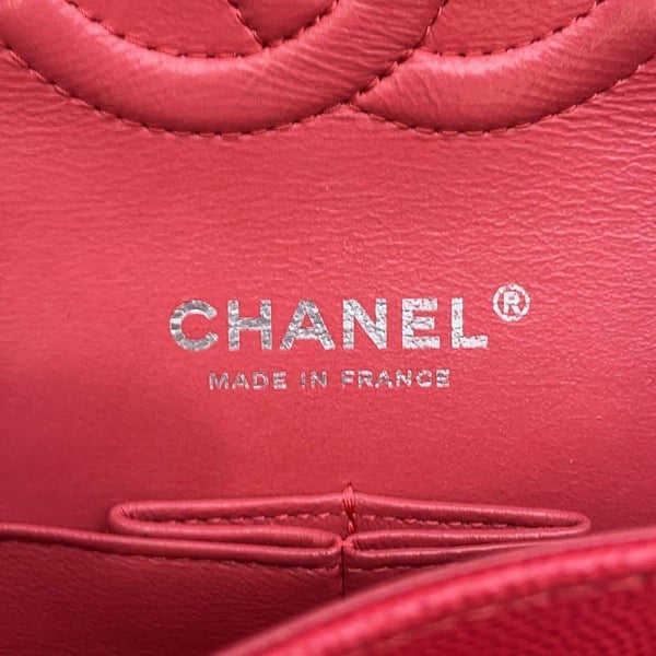 シャネル チェーンショルダーバッグ マトラッセ25 ココマーク キャビアスキン ダブルチェーン A01112 CHANEL