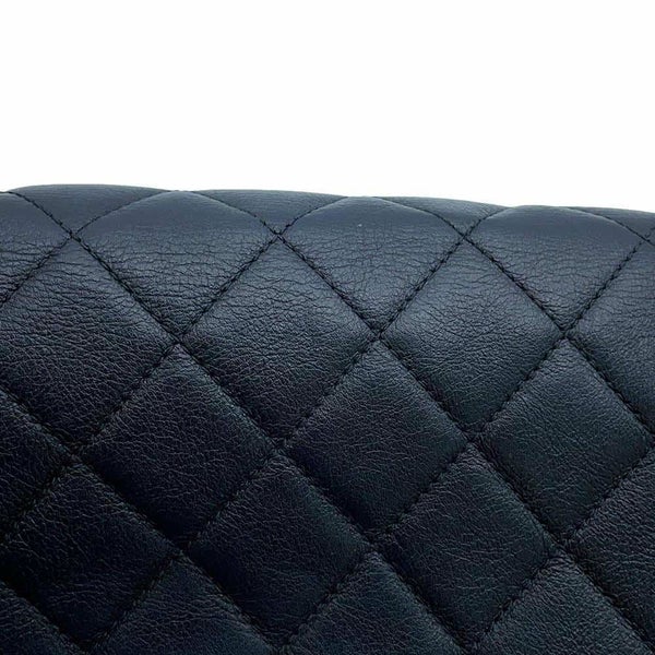 シャネル チェーンショルダーバッグ マトラッセ ココマーク カーフスキン フェイクパール CHANEL バッグ 黒