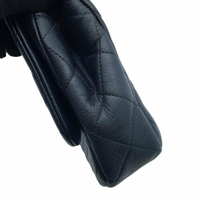 シャネル チェーンショルダーバッグ マトラッセ ココマーク カーフスキン フェイクパール CHANEL バッグ 黒