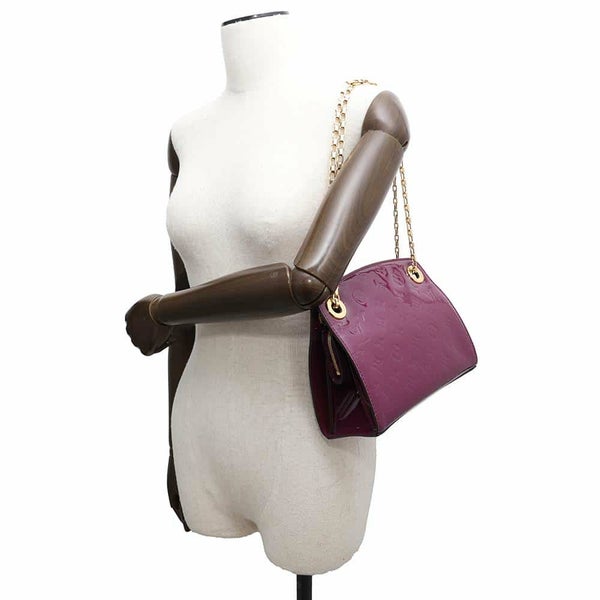 ルイヴィトン チェーンショルダーバッグ モノグラム・ヴェルニ ヴァージニアPM M90137 LOUIS VUITTON パープル