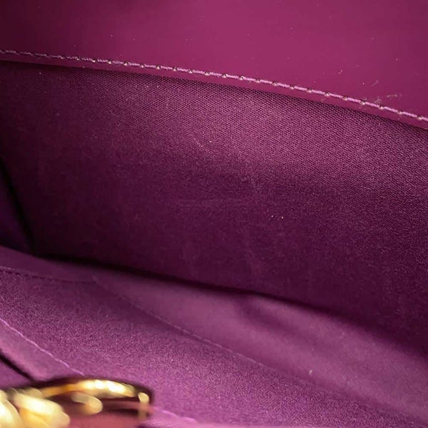 ルイヴィトン チェーンショルダーバッグ モノグラム・ヴェルニ ヴァージニアPM M90137 LOUIS VUITTON パープル