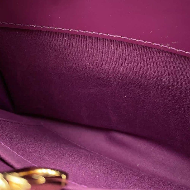 ルイヴィトン チェーンショルダーバッグ モノグラム・ヴェルニ ヴァージニアPM M90137 LOUIS VUITTON パープル