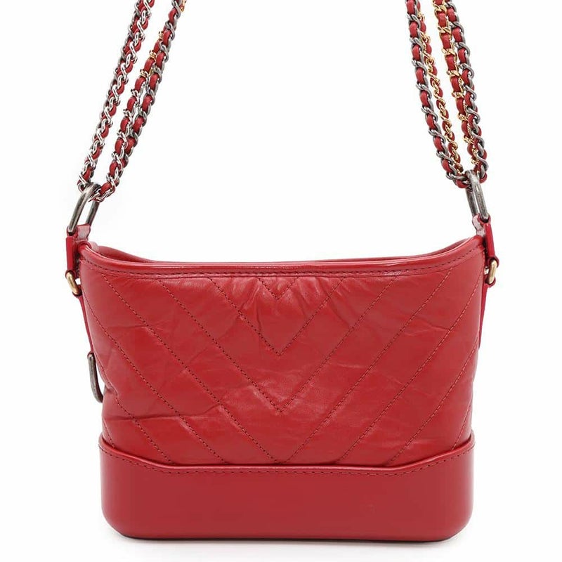 ャネル チェーンショルダーバッグ シェブロン ココマーク ガブリエル ドゥ シャネル スモール ホーボーバッグ A91810 Vステッチ