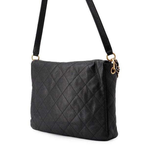 シャネル ショルダーバッグ ココマーク マトラッセ ホーボーバッグ キャビアスキン AS5384 CHANEL 2way 黒