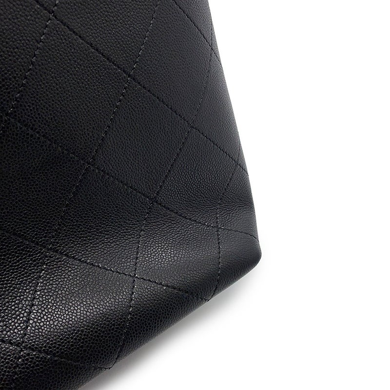 シャネル トートバッグ マトラッセ ココマーク キャビアスキン AS5777 CHANEL 2wayショルダーバッグ 黒