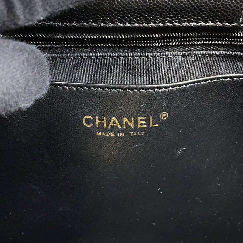 シャネル トートバッグ マトラッセ ココマーク キャビアスキン AS5777 CHANEL 2wayショルダーバッグ 黒