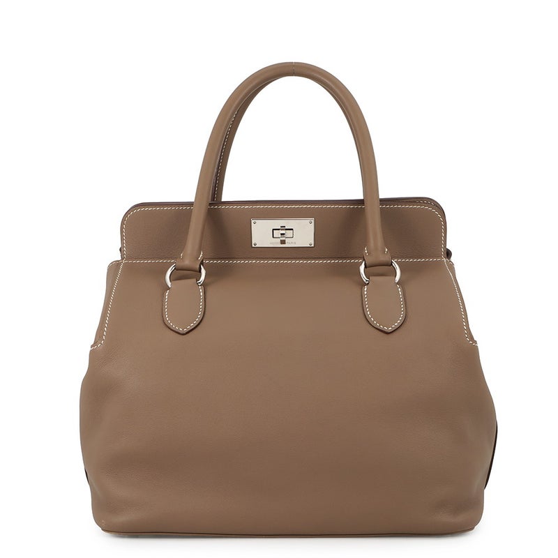 エルメス ハンドバッグ ツールボックス26 エトゥープ/シルバー金具 スイフト T刻印 ２wayショルダー