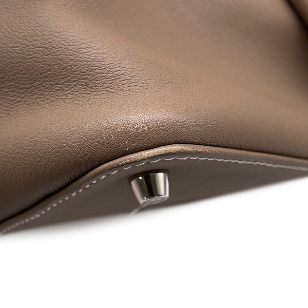 エルメス ハンドバッグ ツールボックス26 エトゥープ/シルバー金具 スイフト T刻印 ２wayショルダー