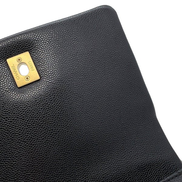シャネル チェーンショルダーバッグ マトラッセ ココマーク Wチェーン キャビアスキン AS3467 CHANEL 黒