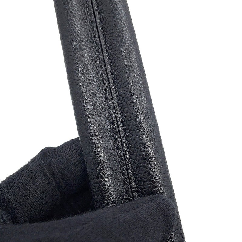 シャネル チェーンショルダーバッグ マトラッセ ココマーク Wチェーン キャビアスキン AS3467 CHANEL 黒