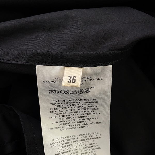 エルメス ワンピース シャツワンピース クルードセル セリエボタン コットン レディースサイズ36 HERMES アパレル 黒