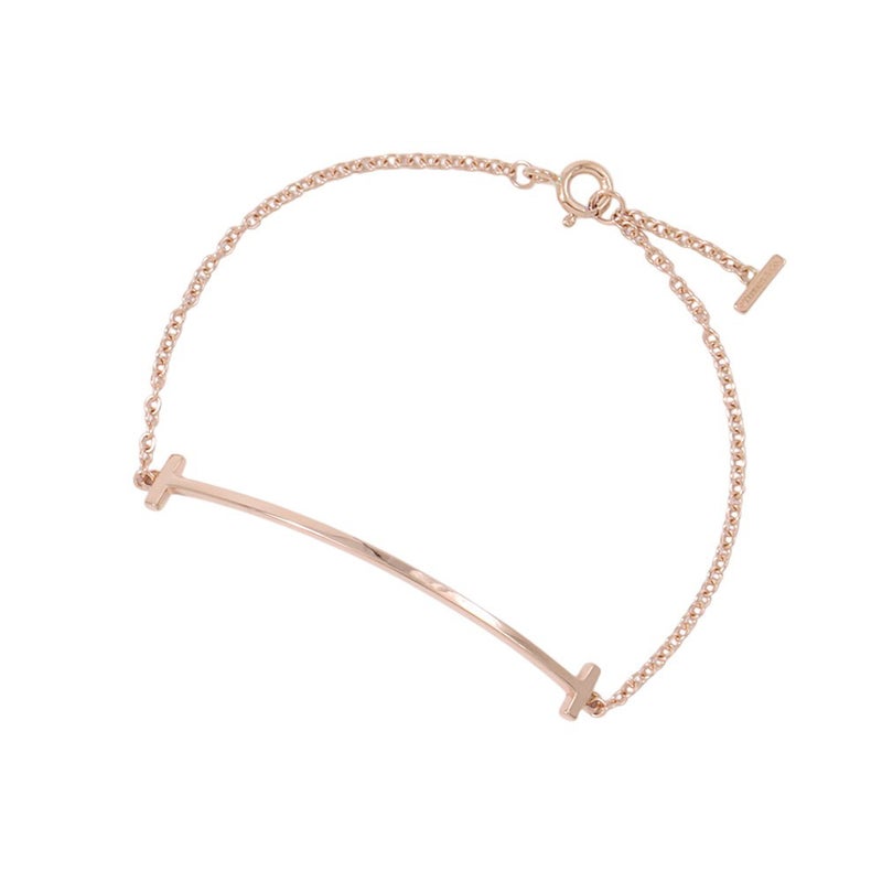 ティファニー ブレスレット Tスマイル スモール K18PGピンクゴールド サイズS 60150768 ジュエリー