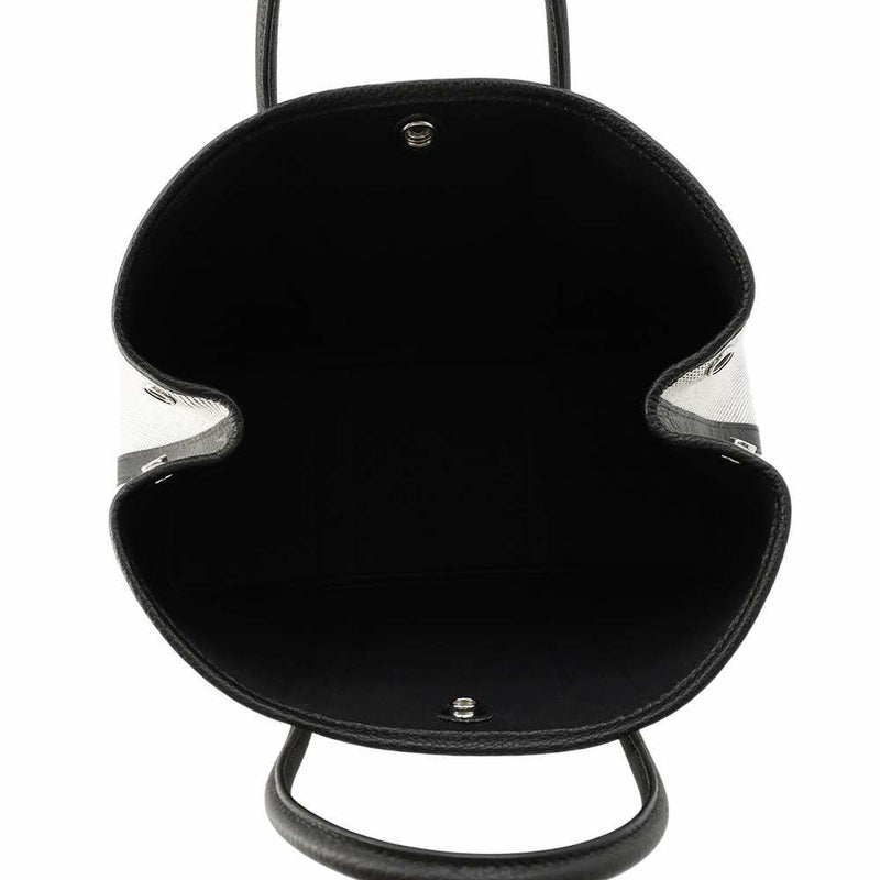 エルメス ガーデンパーティTPM エクリュ/ブラック/シルバー金具 ネゴンダ/トワルアッシュ Y刻印 黒