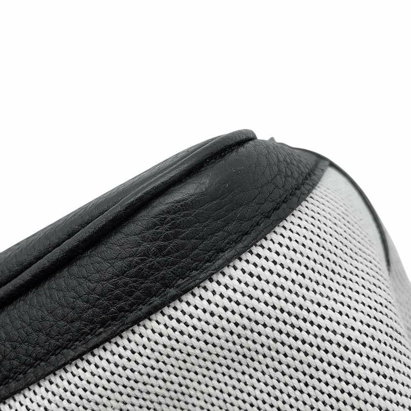 エルメス ガーデンパーティTPM エクリュ/ブラック/シルバー金具 ネゴンダ/トワルアッシュ Y刻印 黒