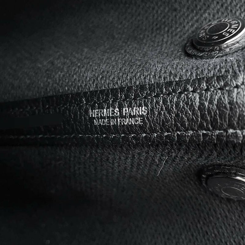 エルメス ガーデンパーティTPM エクリュ/ブラック/シルバー金具 ネゴンダ/トワルアッシュ Y刻印 黒