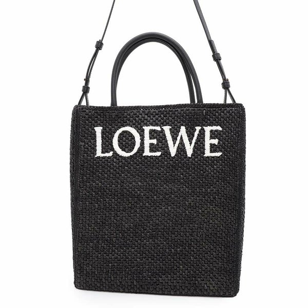 ロエベ トートバッグ スタンダード ラフィア A563R18X04 LOEWE 2wayショルダーバッグ 黒