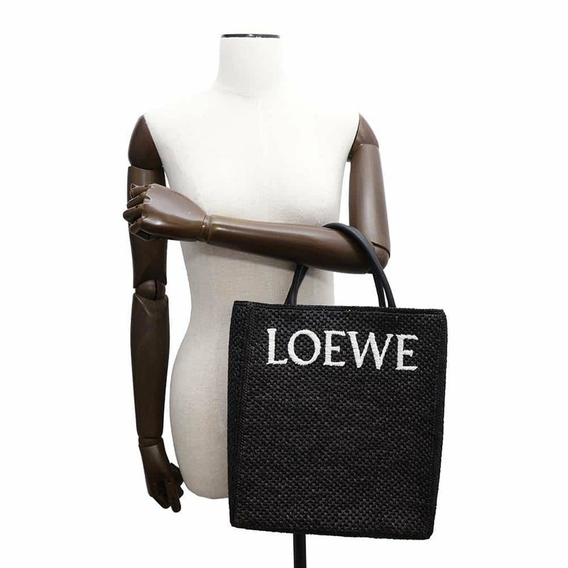 ロエベ トートバッグ スタンダード ラフィア A563R18X04 LOEWE 2wayショルダーバッグ 黒