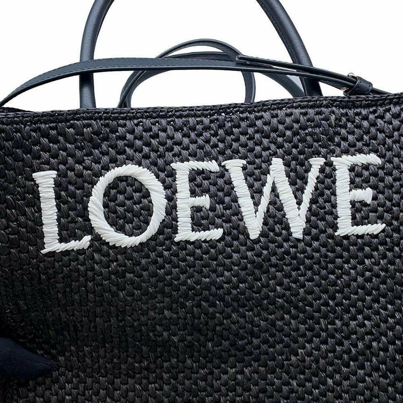 ロエベ トートバッグ スタンダード ラフィア A563R18X04 LOEWE 2wayショルダーバッグ 黒