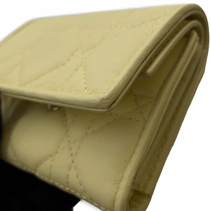 クリスチャン・ディオール 三つ折り財布 レディディオール ロータスウォレット カナージュ S0181ONMJ