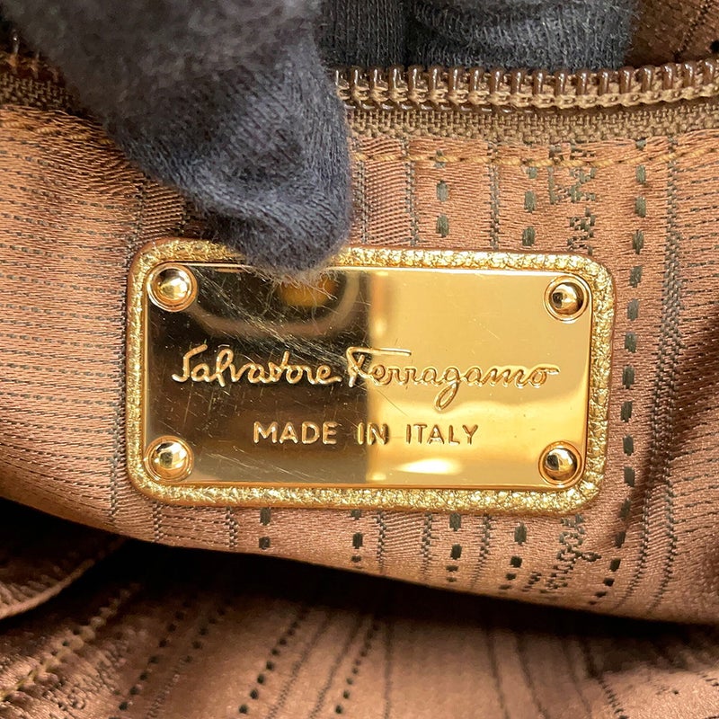 サルヴァトーレ・フェラガモ ハンドバッグ ガンチーニ レザー 21B717 Ferragamo ワンショルダーバッグ