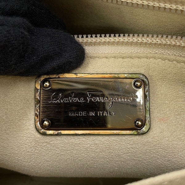 サルヴァトーレ・フェラガモ ハンドバッグ ガンチーニ パイソン 216300 Ferragamo