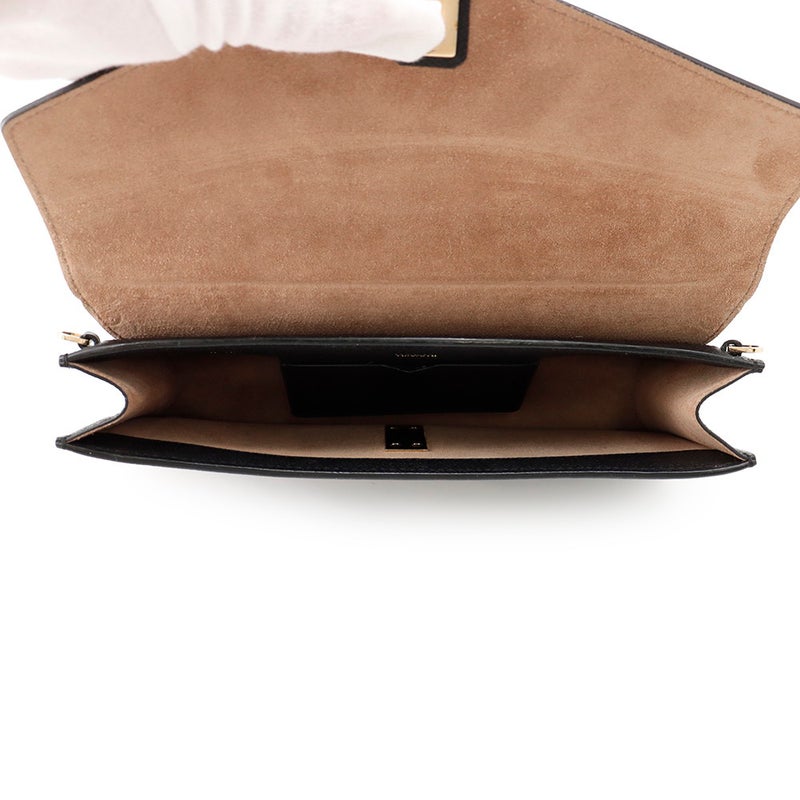 ヴァレクストラ ショルダーバッグ イジィデ クラッチ レザー Valextra 2wayクラッチバッグ 黒